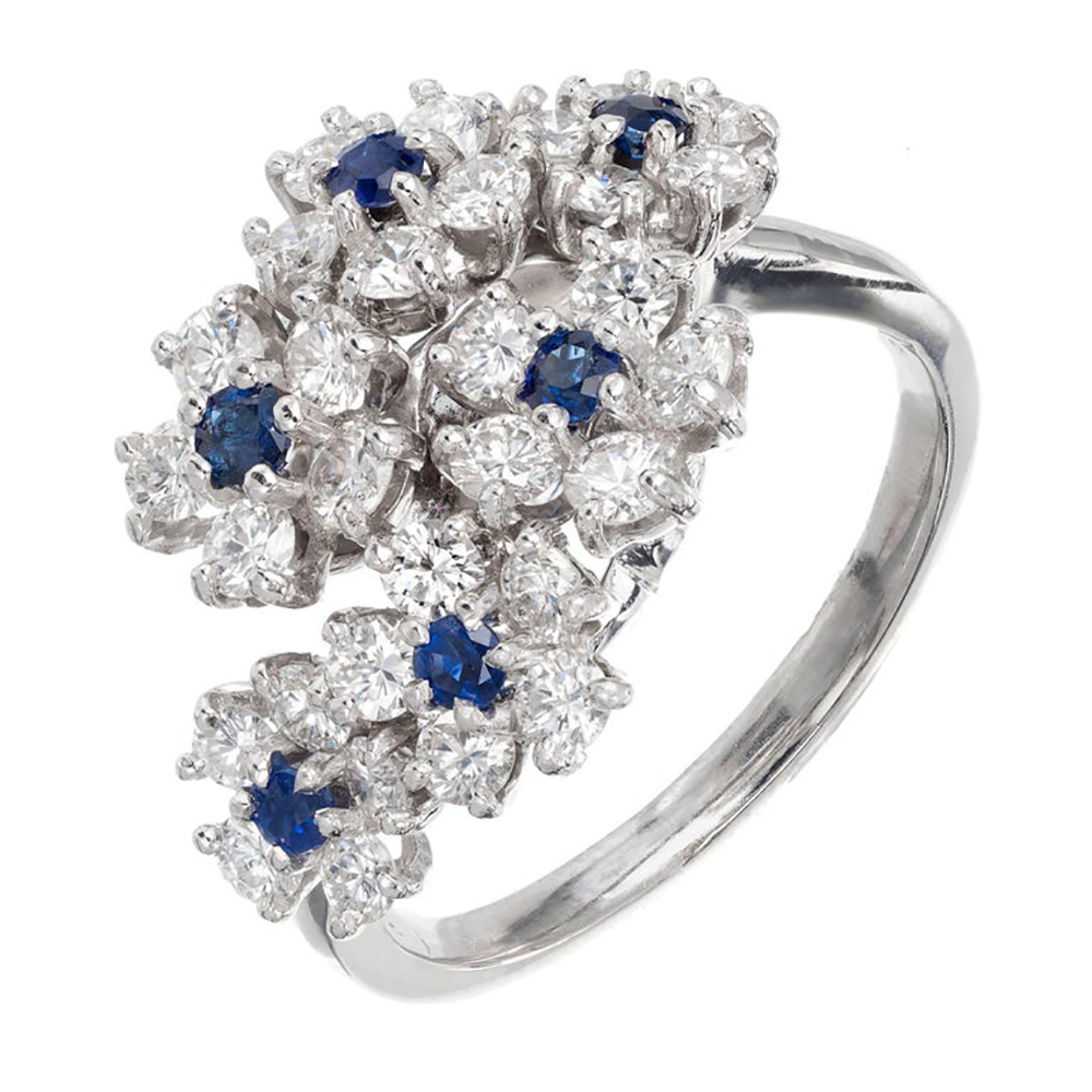 Oscar Heyman Padparadscha Sapphire and Diamond Ring